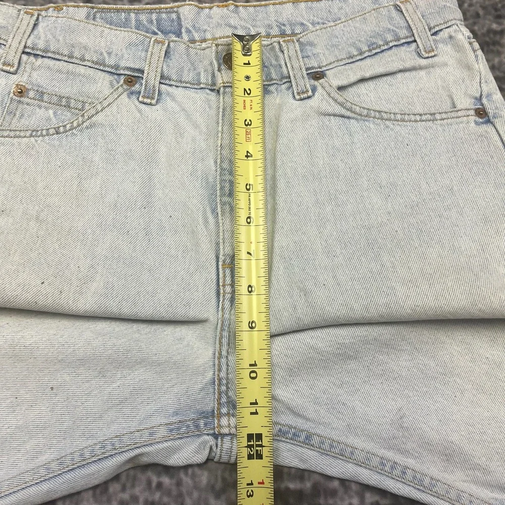 VTG Levi's 550 Orange Tab Jorts Relaxed Fit Baggy Blue Distressed Denim Shorts